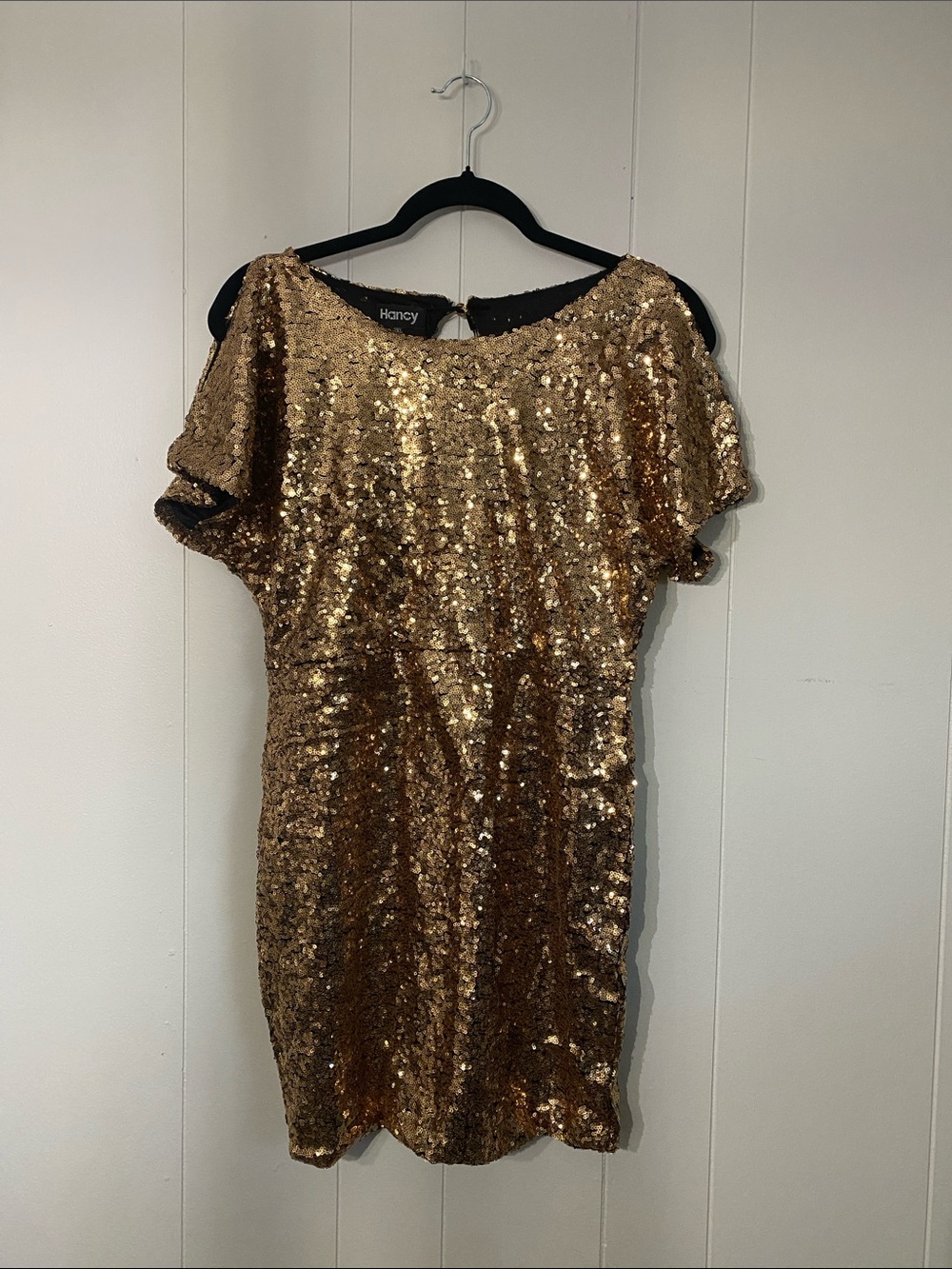 Gold Sequin Cocktail Dress